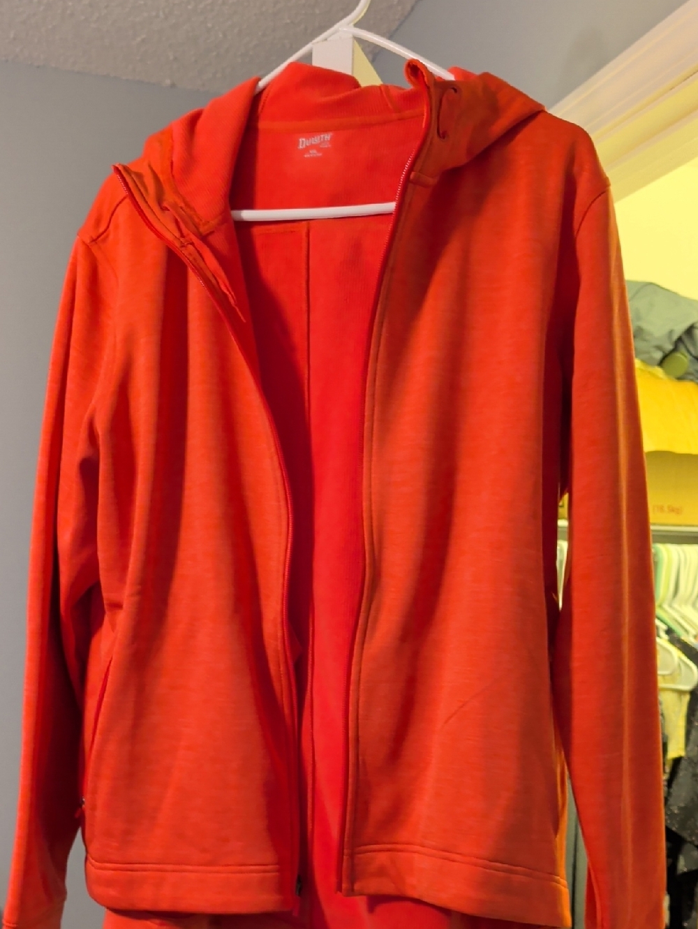 Duluth Trading Co Women's Orange Hooded Zip-Up Jacket